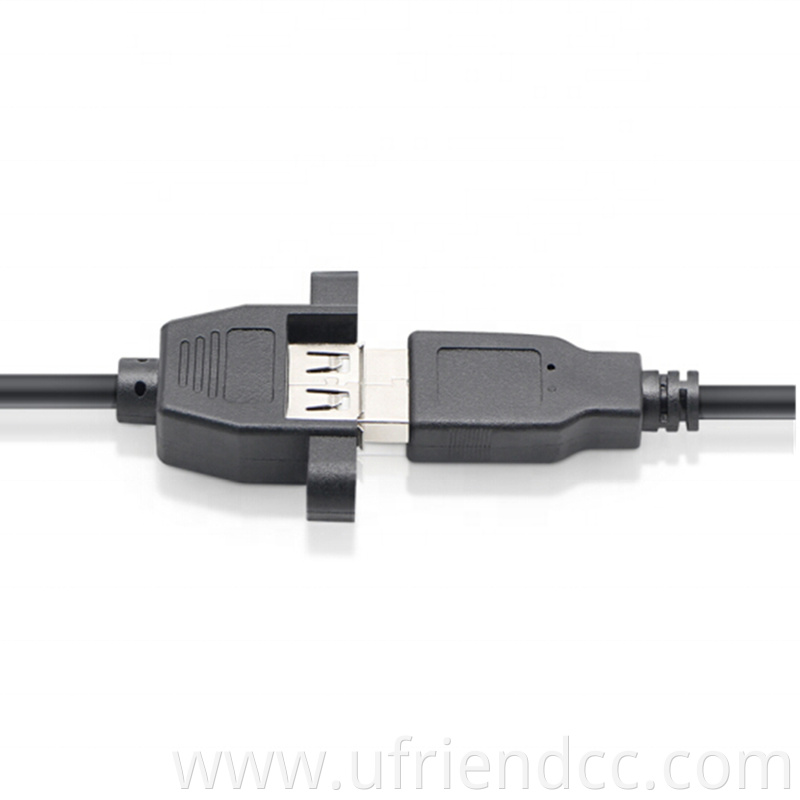 CUSTOM Up Down Right Left Angle Male to Female USB 2.0 Type A Flush Panel Mount Extension Cable for computers